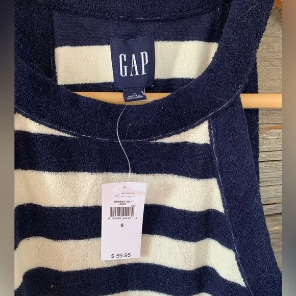 Gap Terrycloth Navy Stripe Dress - Picture 2 of 2